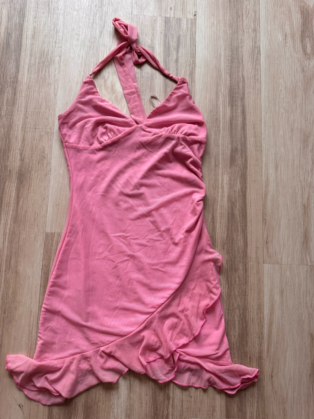 Pink Halter Summer Dress
